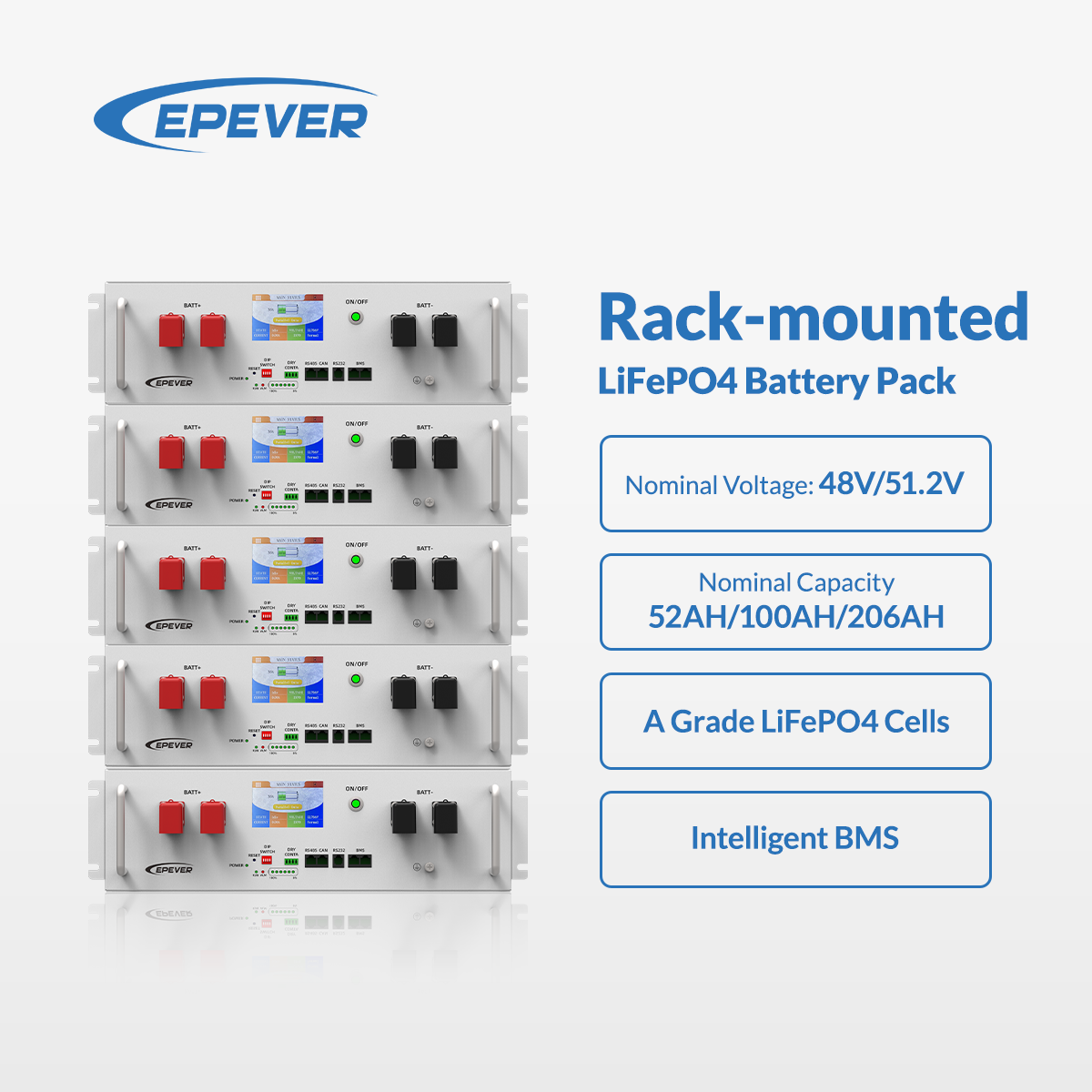 Epever 6000 ciclos 48v 51.2v 5 - Energy Storage Rack avaliação e preço