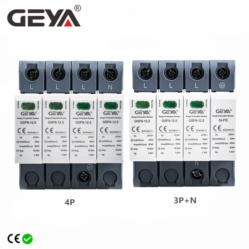 GEYA GSP9 12.5KA T1 + T2 SPD 4 - Ac Surge Protector avaliação e preço