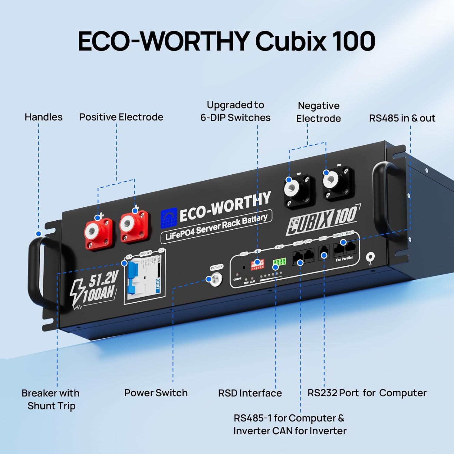 Bateria LiFePO4 de 100Ah com B - Energy Storage Rack avaliação e preço
